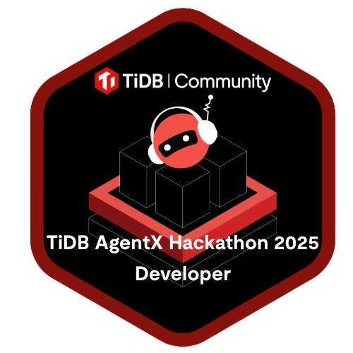 TiDB AgentX Hackathon 2025 Developer