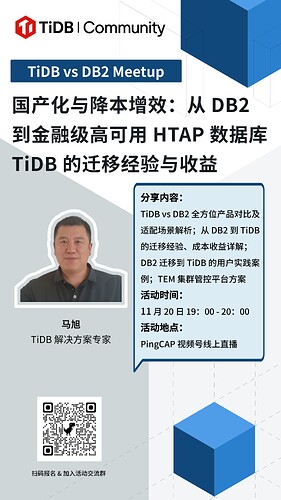 TiDB vs DB2 Meetup海报