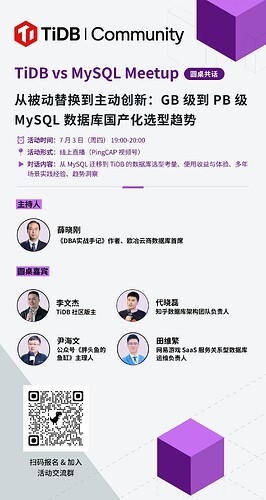 TiDB vs MySQL 海报