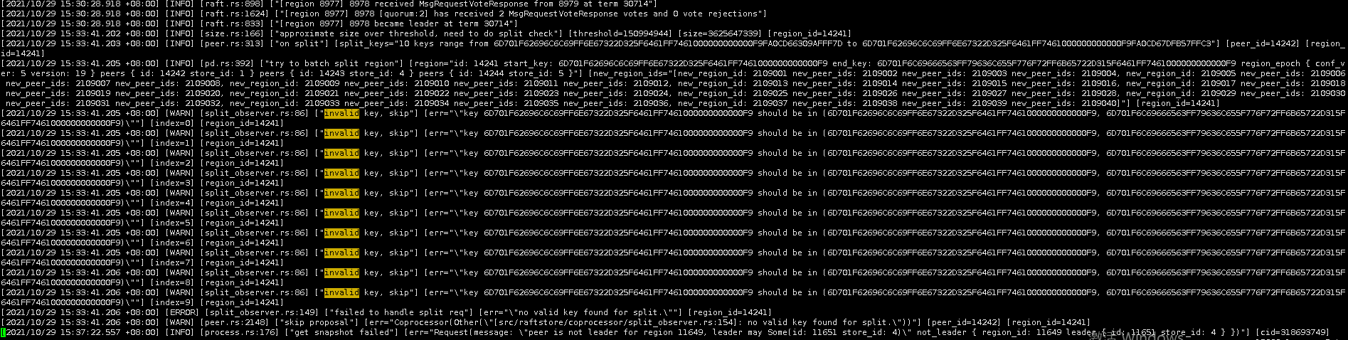 region size上GB，分裂失败- TiDB 的问答社区